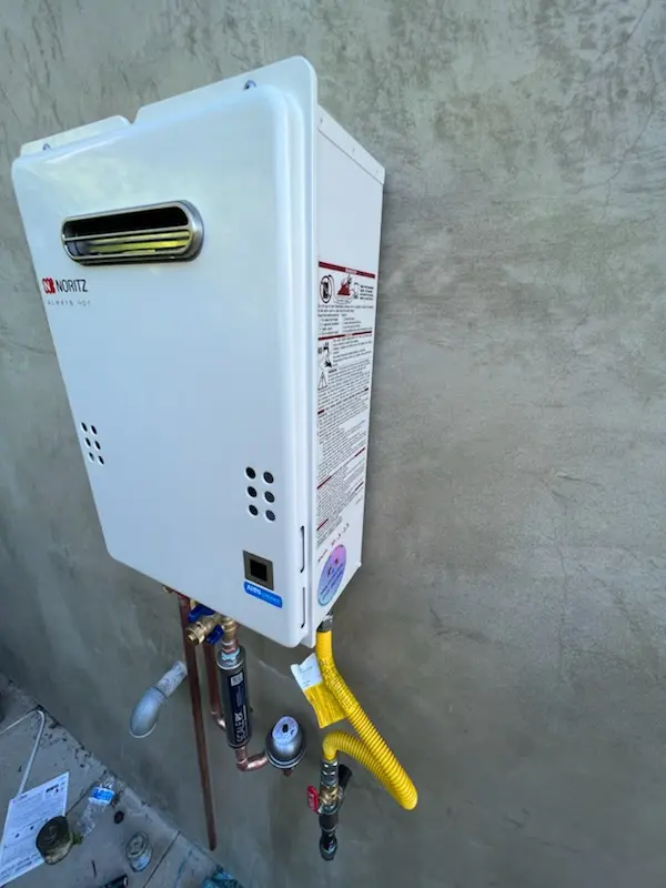Tankless water heater installation for Brooks Mill homes
